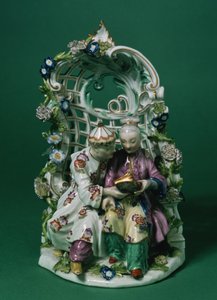 Grupo de cenador de Meissen, después de una pintura de Boucher, c.1760